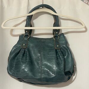 Nine West Teal Leather Handbag/Purse